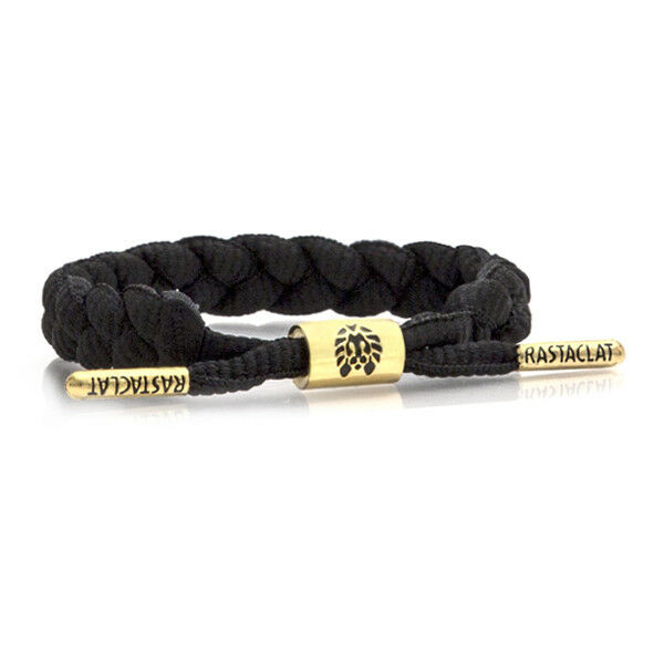 Rastaclat Onyx Ii 2 Classic Black Gold Wristband Bracelet Shoelace Jewelry New