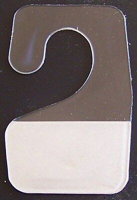 100 Clear Plastic Self Adhesive Stick Hook Hang Tabs Tag Hangers * 12oz * Limit