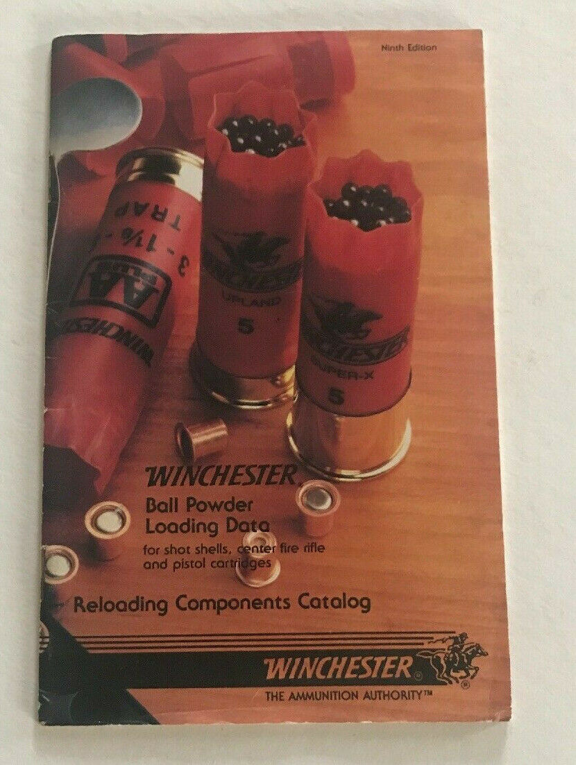 1985 Winchester Ball Powder Loading Data Catalog - 9th Edition