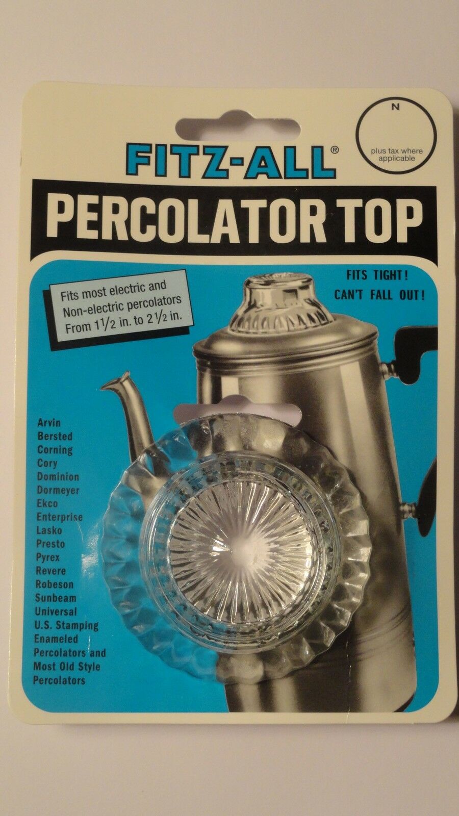 Tops 246 Fitz-all  Replacement Percolator Glass 1 1/2" - 2 1/2"