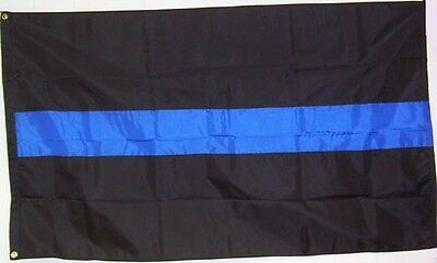 Thin Blue Line 3' X 5' Outdoor Flag   *free Shipping*