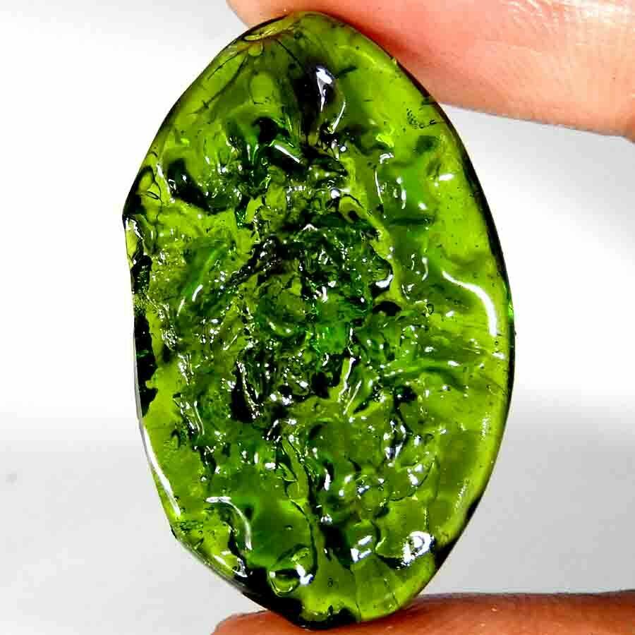 Excellent 26.70cts Top Natural Rare Green Moldavite Fancy Rough Gemstone