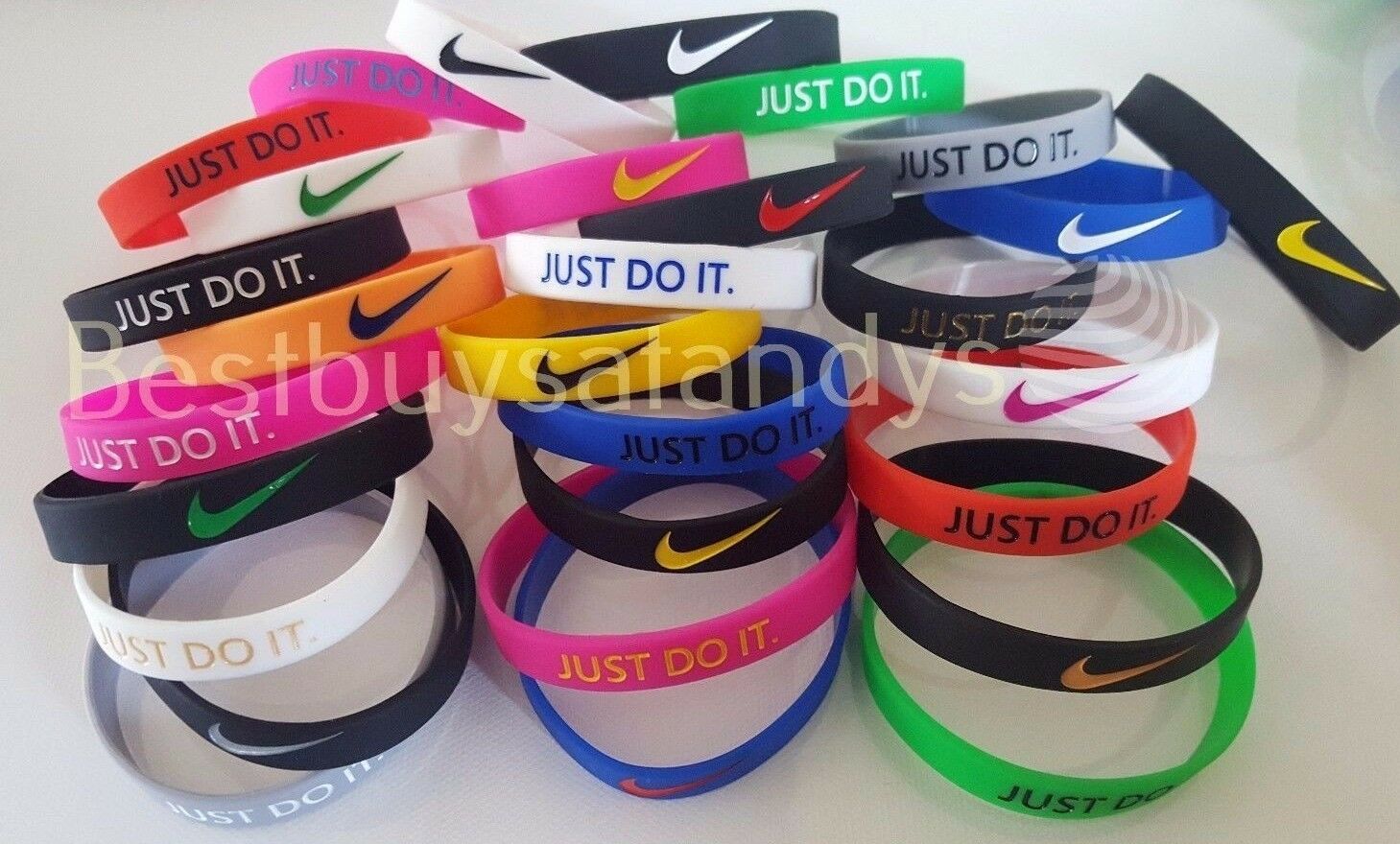 Nike Just Do It Sports 3d Silicone Wristband Baller Bands Bracelets Swoosh Logo