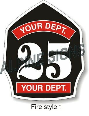 Firefighter Engineer Helmet Shield Sticker - Custom Just For You!