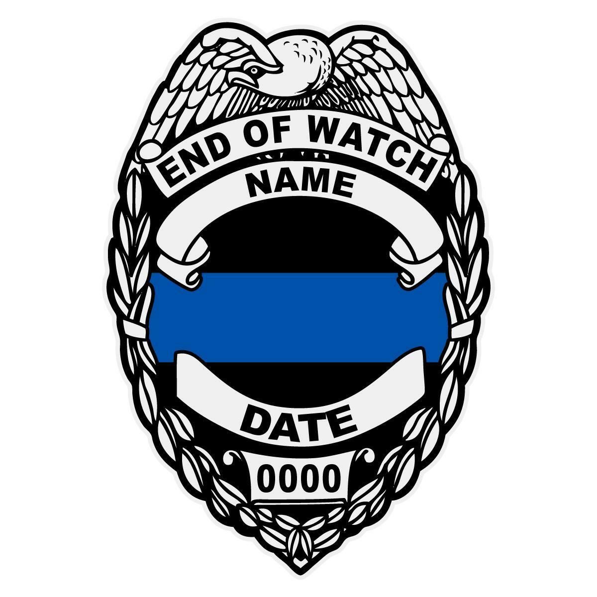 Police Custom Or Memorial Reflective Badge Police Law Enforcement Decal Sticker