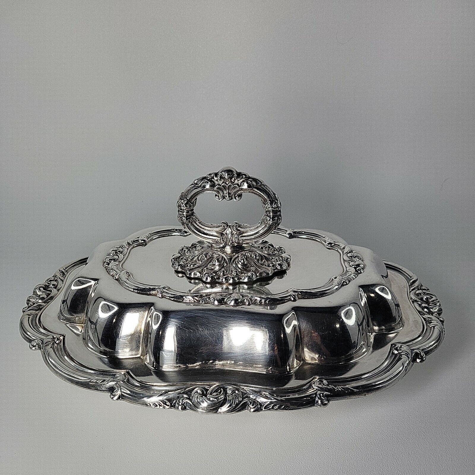 Barbour International Silver Plate Covered Entree Severing Dish