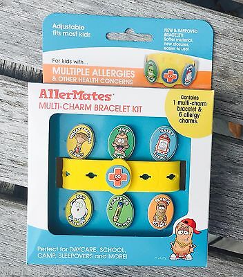 Allermates Allergy Peanut Nut Alert Wristband Medical Id Bracelet Multi Charm