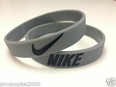 Nike Sport Baller Band Grey W/black Silicone Wristband