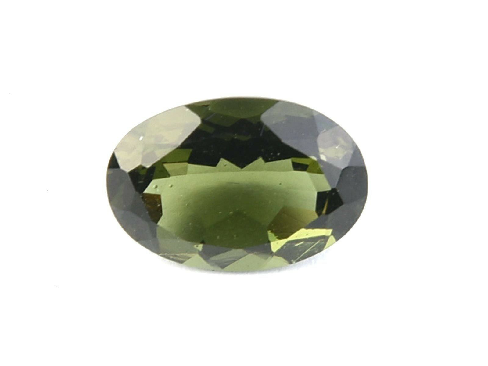3.37cts Oval 9x12mm Standard Cut Moldavite Faceted Cutted Gem Brus1694