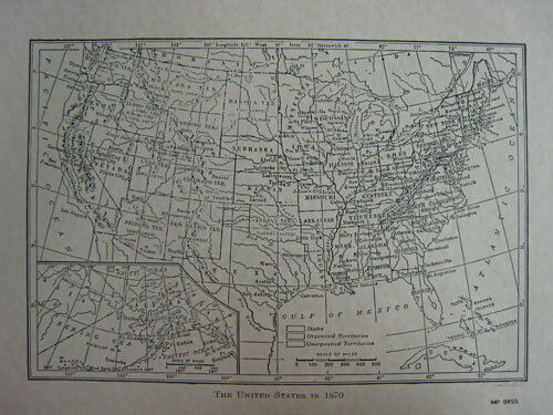 A Map Of The United States Us In 1870 Genealogy
