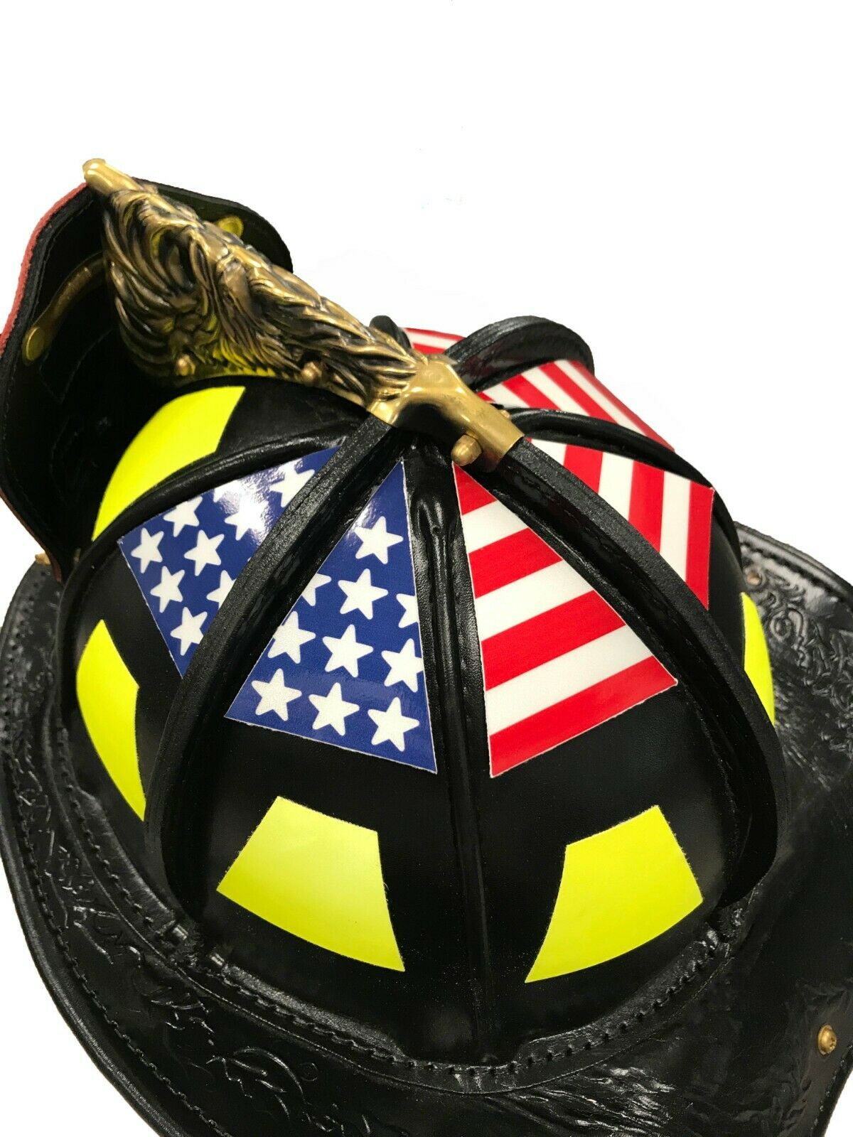 Line2design Helmet Decals - Firefighter Usa / American Flag Fire Helmet 6-part
