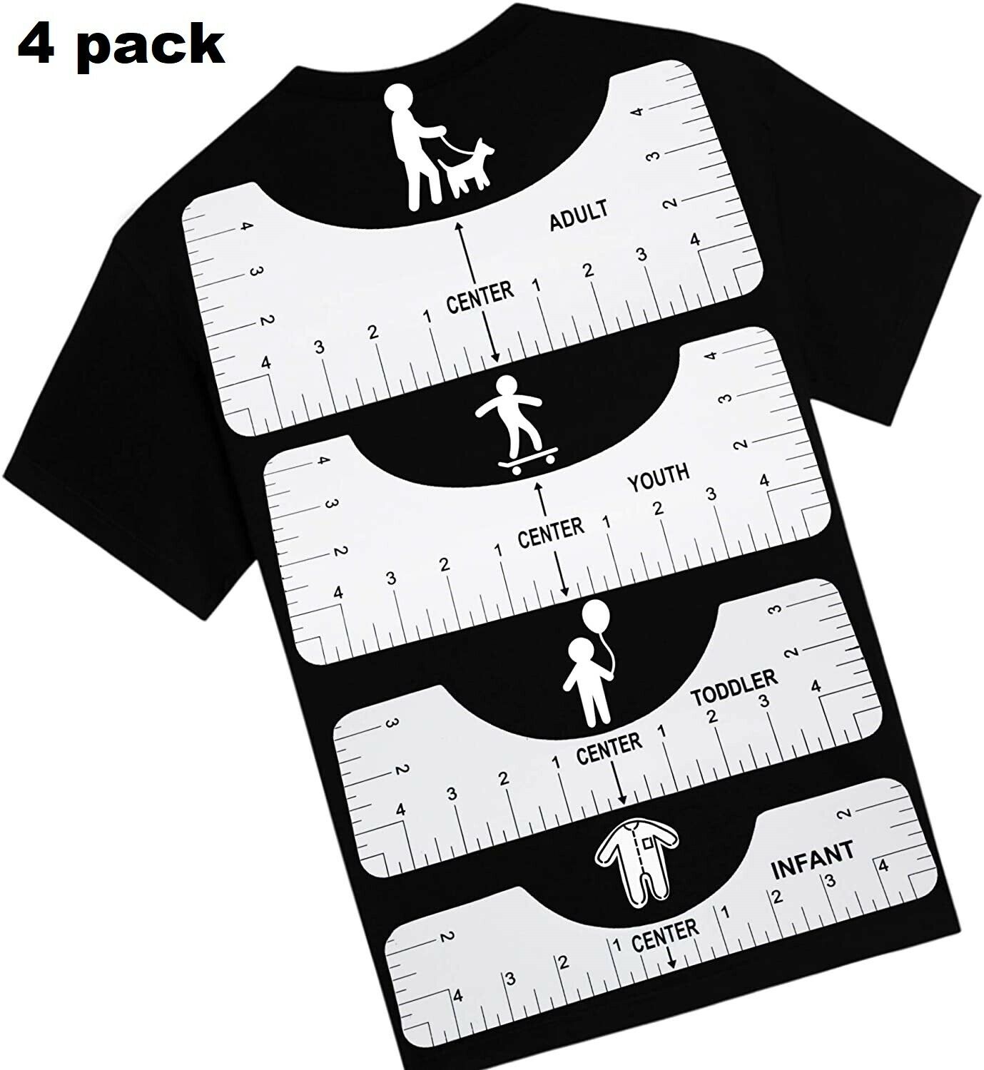 Tshirt Ruler Guide Alignment Tool T-shirt Center Design Heat Press Vinyl Measure
