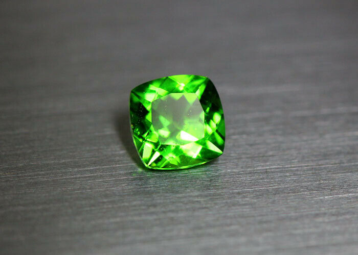 0.82cts_outstanding Best Color_100 % Natural Green Moldavite_cushion Cut