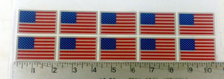 Reflective Usa Flag Sticker Decal For Helmet. Qty Of 10