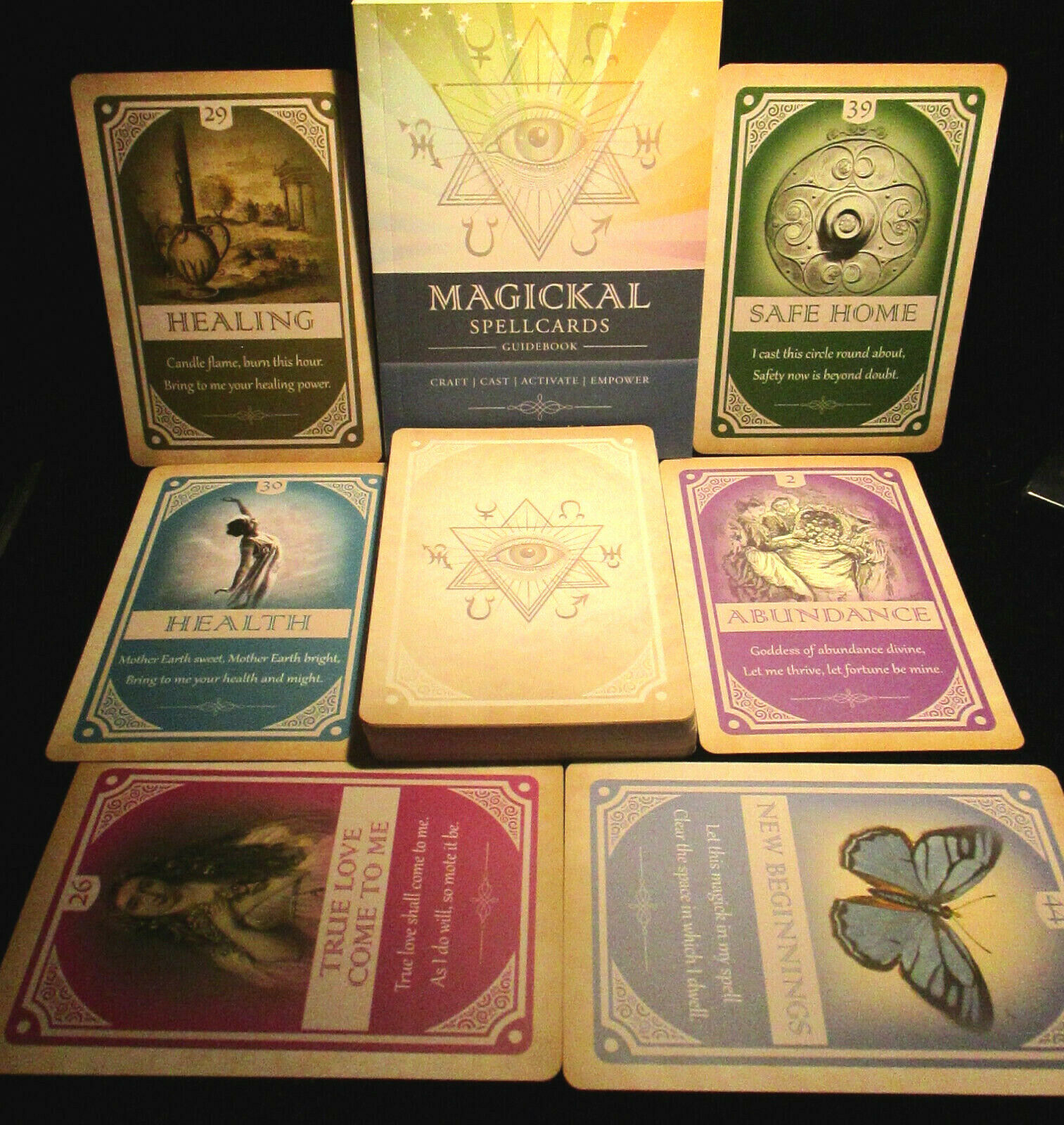 Sealed New ~ Magickal Spellcards & Book Oracle Revised  Sacred & Personal Spells