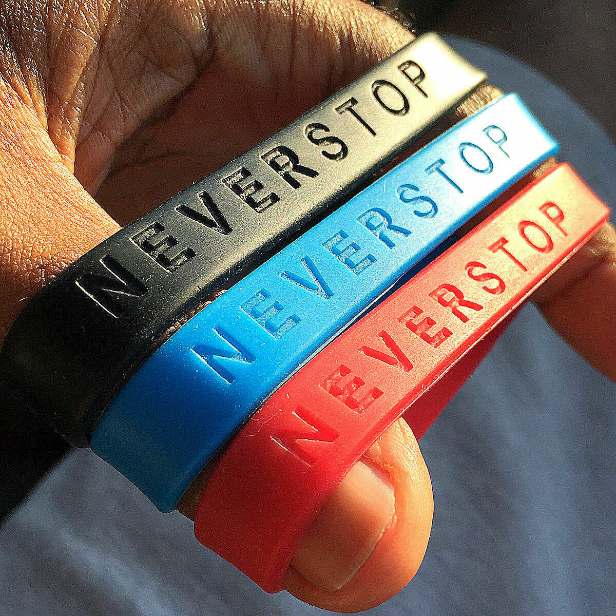 Never Stop Silicone Bracelet 100% Brand New! - The Motivation You Can Wear!