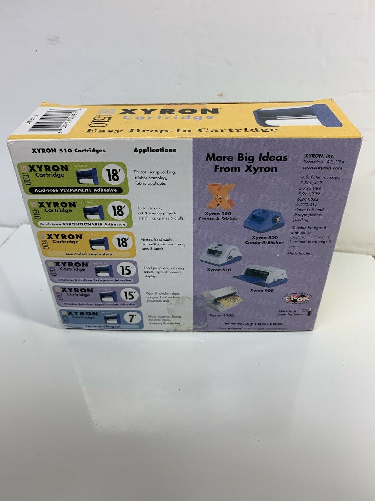 Xyron 510 Easy Drop-in Cartridge Refill 5" X 18' - Repositionable Adhesive New!