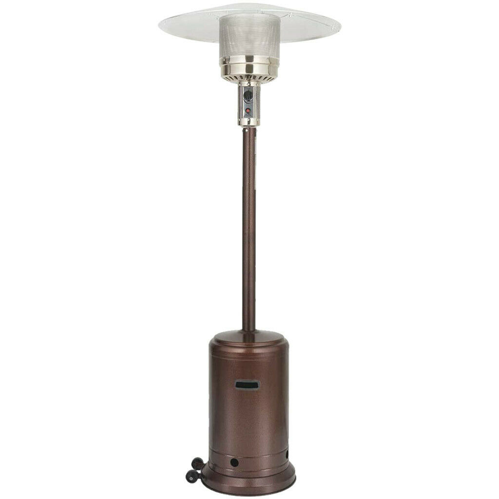 46000 Btu Commercial Bronze Outdoor Patio Heater With Sandbox And Wheels 87in